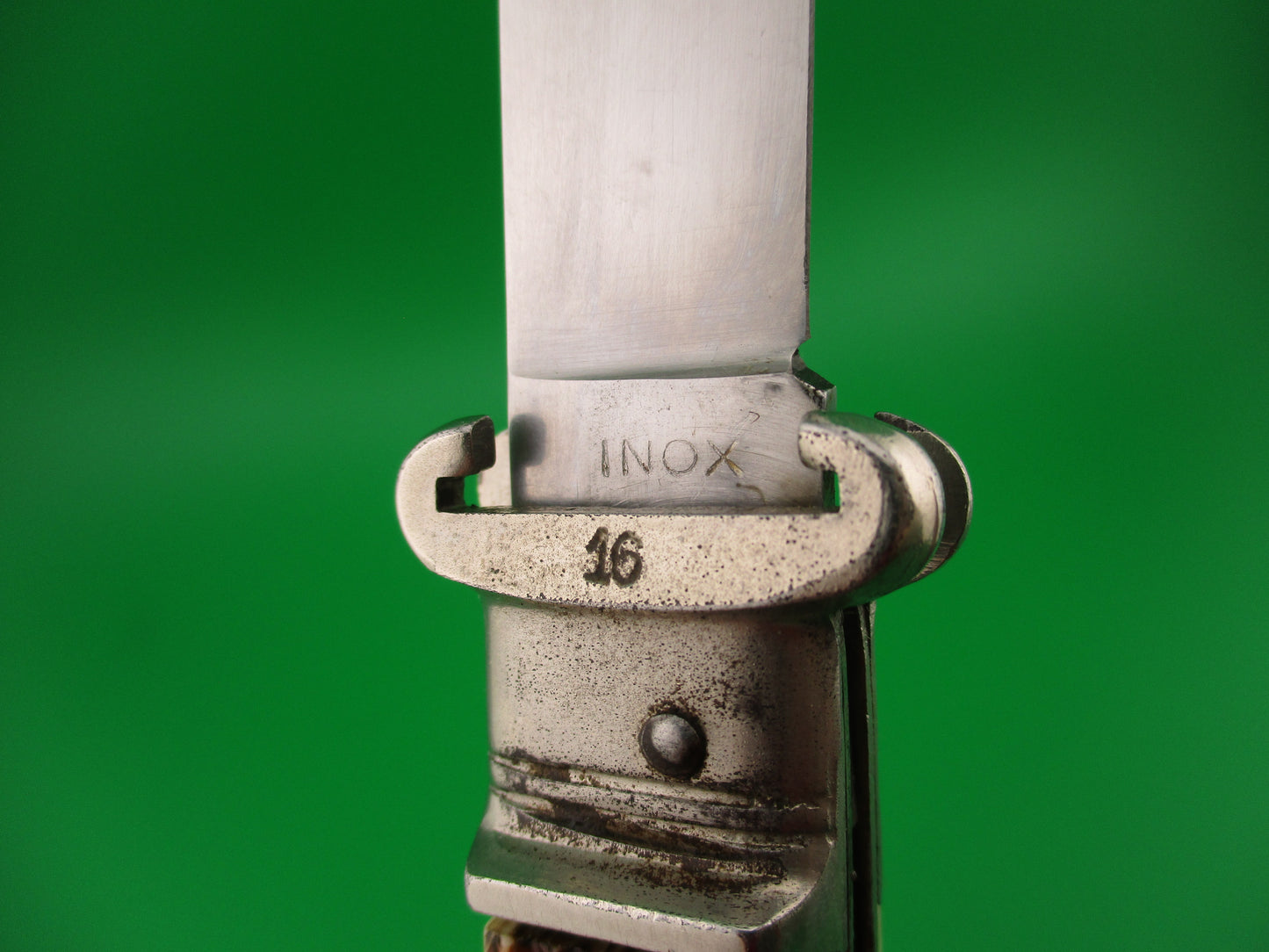 DELBENA & FIGLI MANIAGO 20cm Italian Shell Puller Lever Faux Stag automatic knife