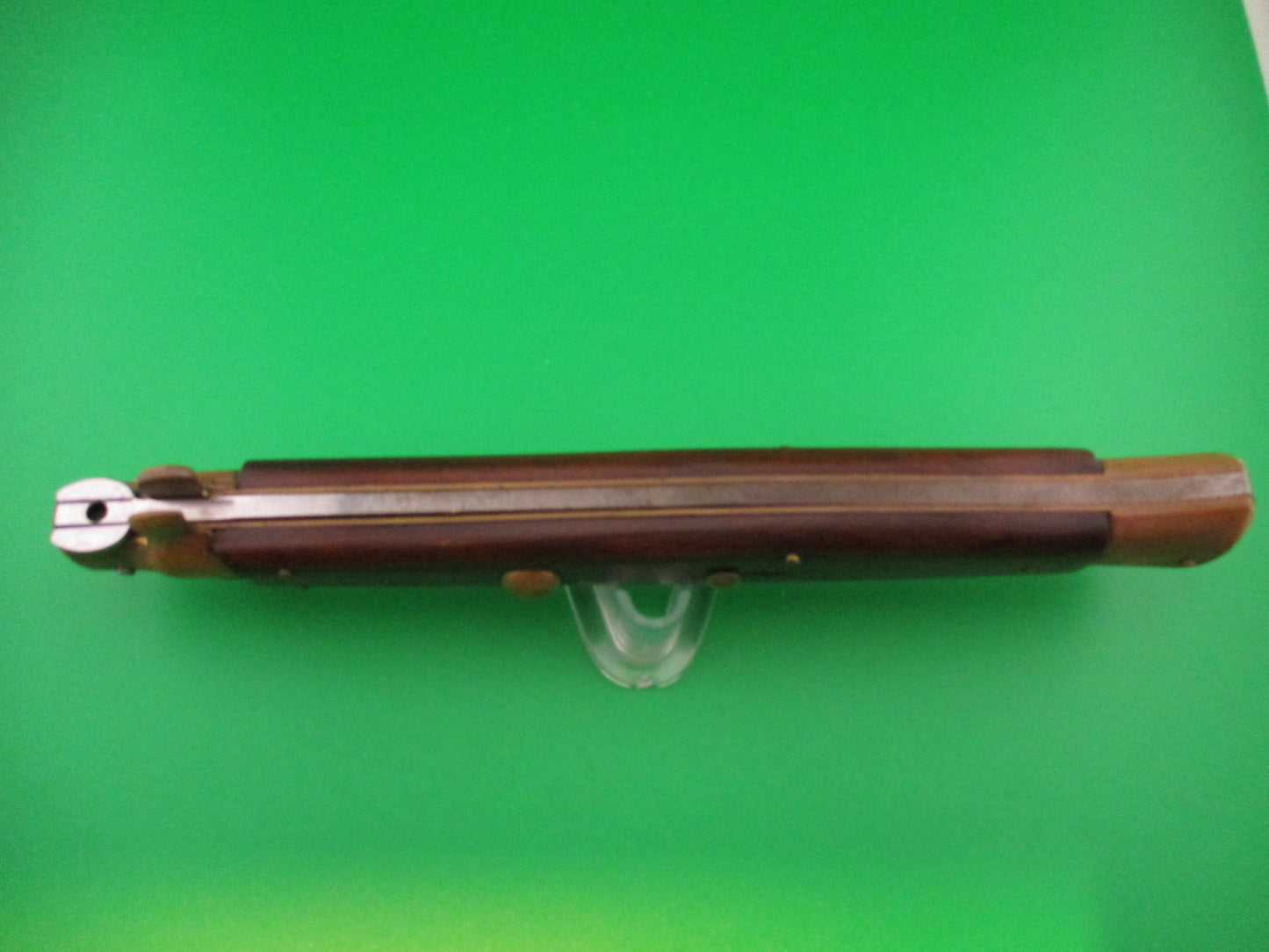 Rostfrei 45cm Italian Stiletto Wood/Brass 18 inch Swivel bolster automatic knife