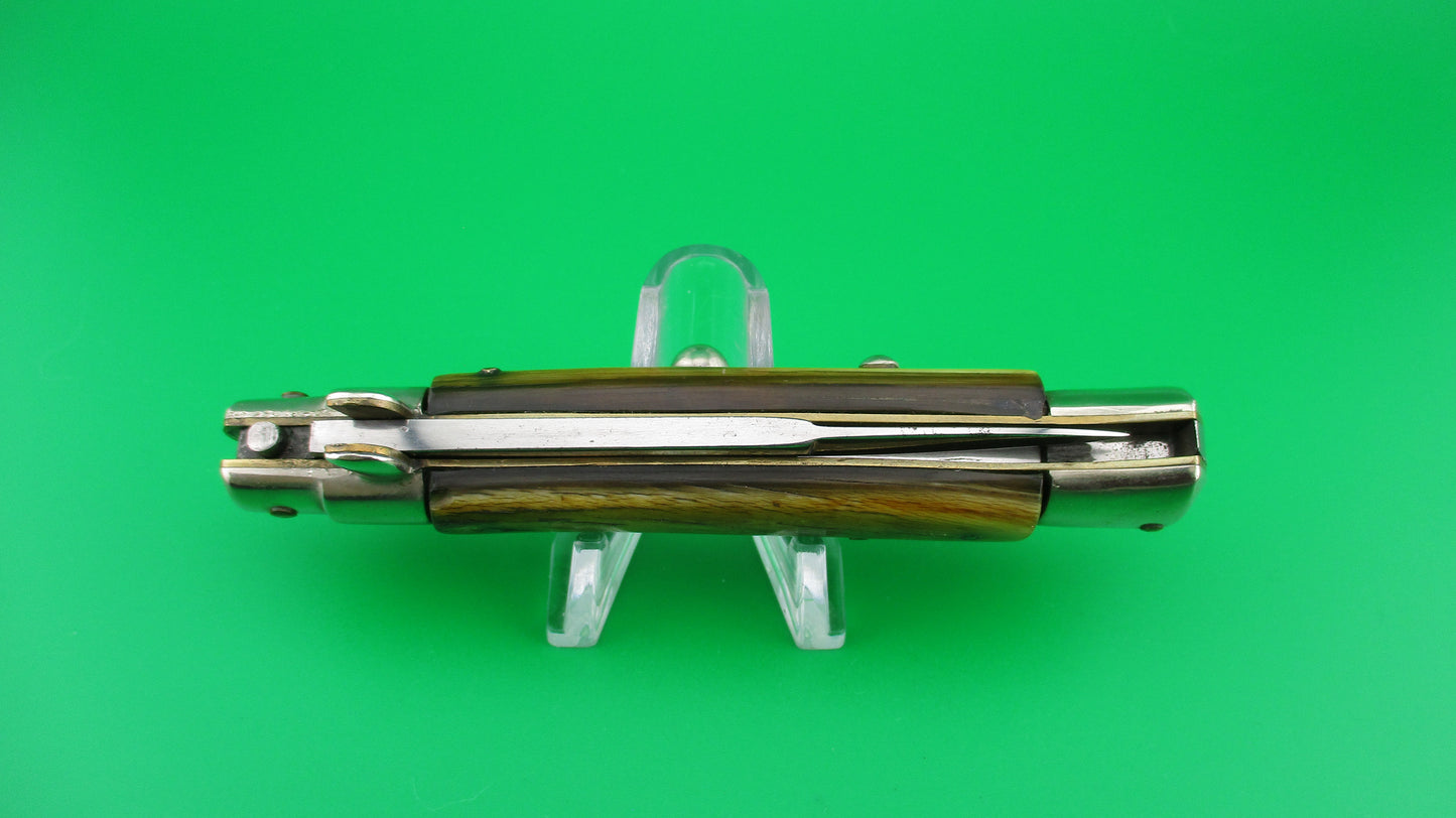 z CORICAMA 20cm Italian Picklock Horn Red Dot safety switchblade knife