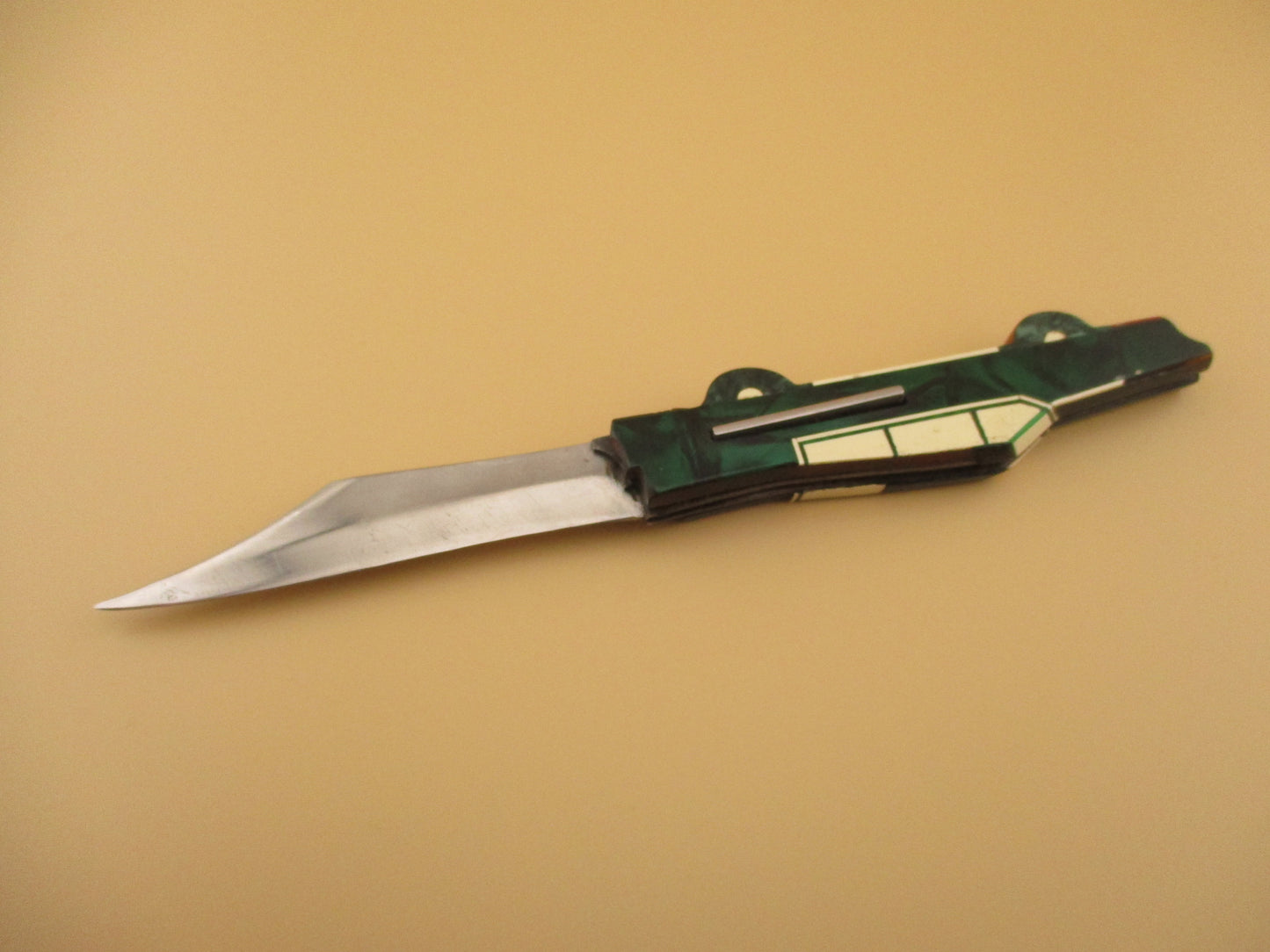 Vintage 11cm Russian Automobile Switchblade Green Car automatic Knife