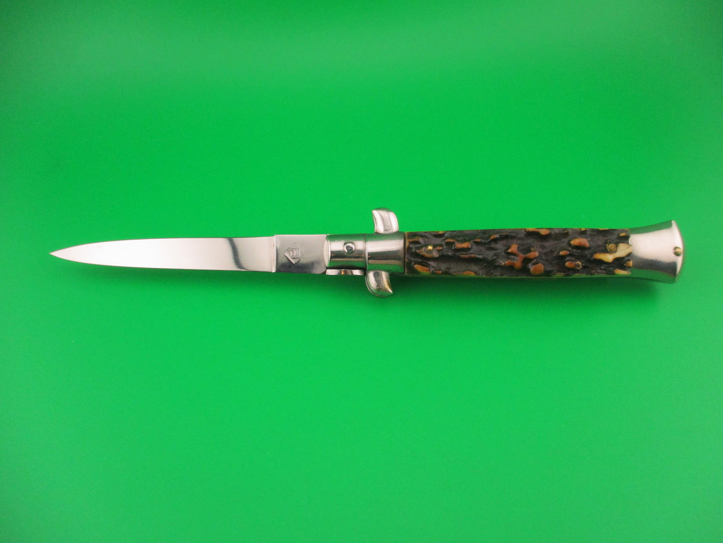 Rostfrei (slant) 20cm Italian Stiletto Stag ROSA ULIANA PRIMO automatic knife