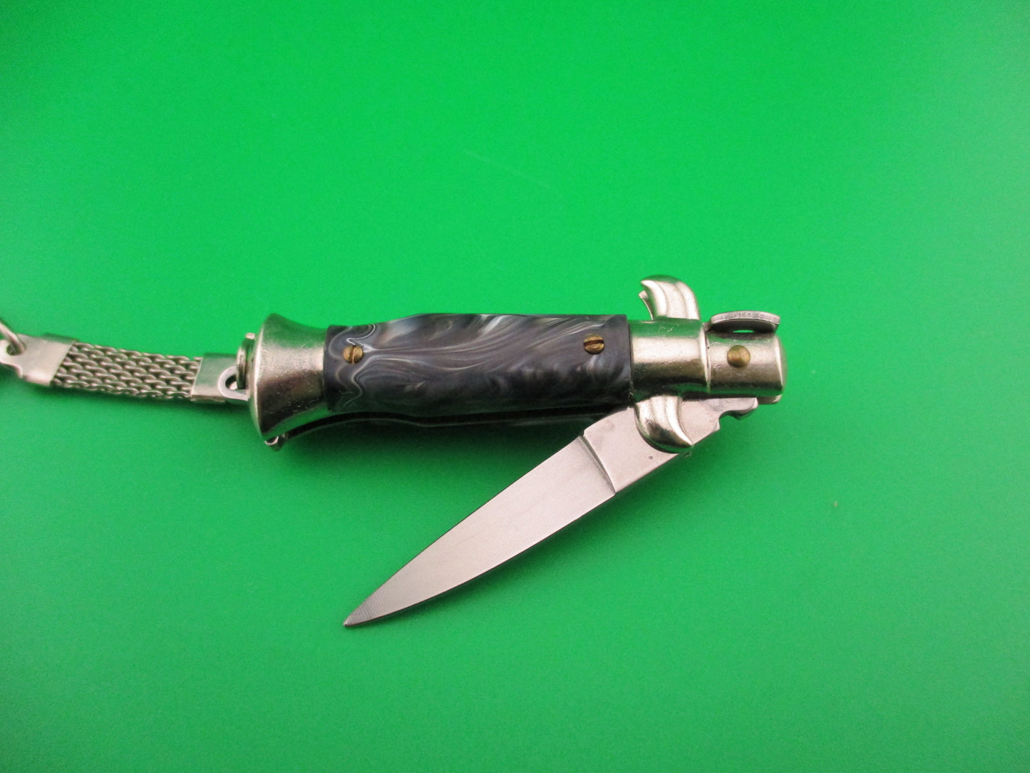 INOX ITALY 10cm Italian Stiletto picklock keychain automatic knife