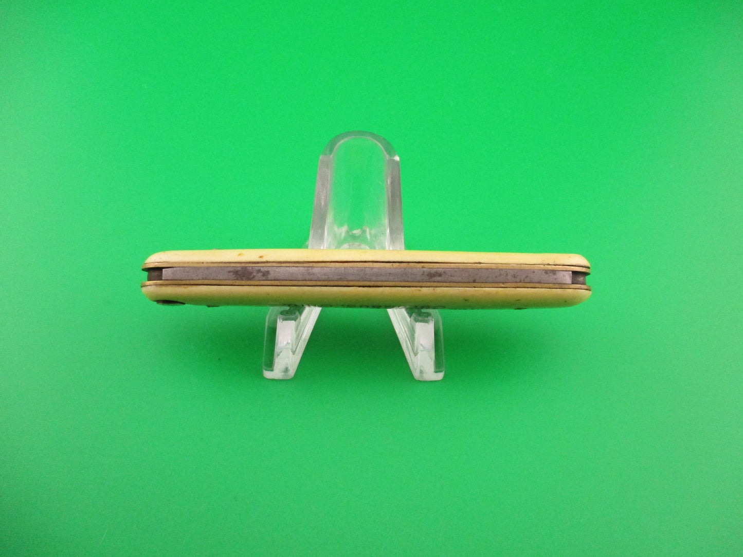 Press Button Medium double Ivory Celluloid Keever Starch antique switchblade