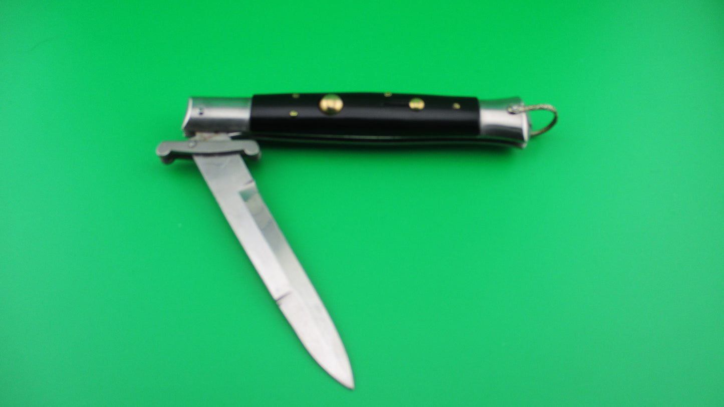 STAINLESS STEEL 22cm Rizzuto Estileto Milano Black automatic knife