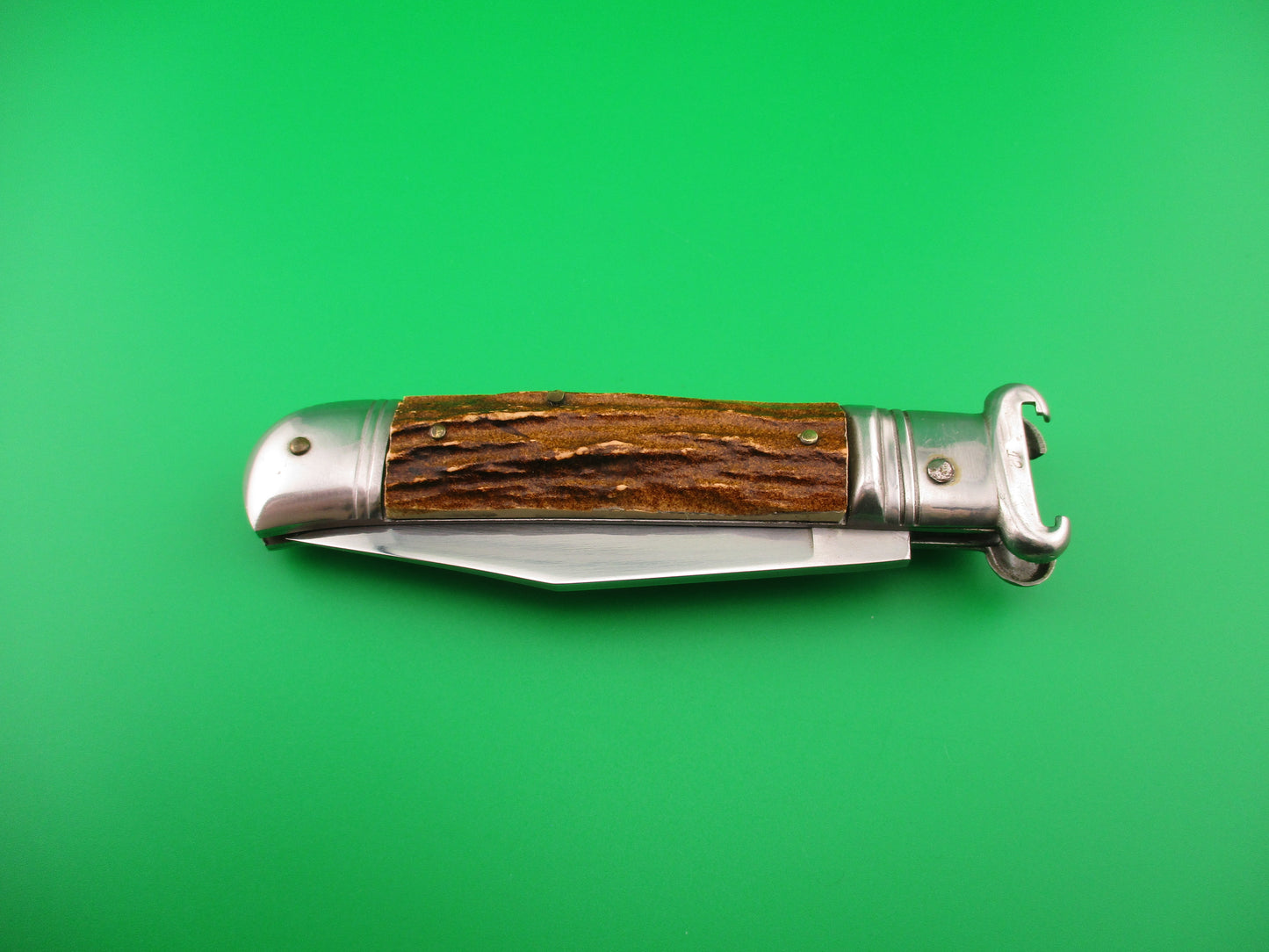 Rostfrei 20cm Italian Shell Puller Stag Lever Johnny Cade style switchblade
