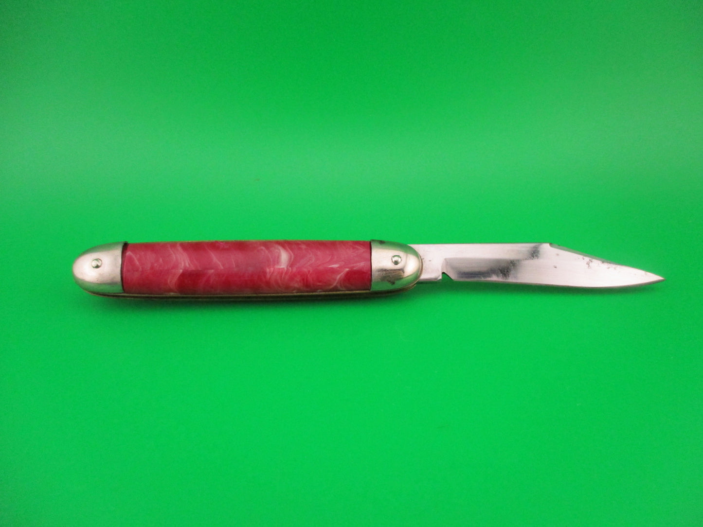 Colonial SHUR-SNAP Cigar Jack Cranberry swirl Saber clip blade automatic knife