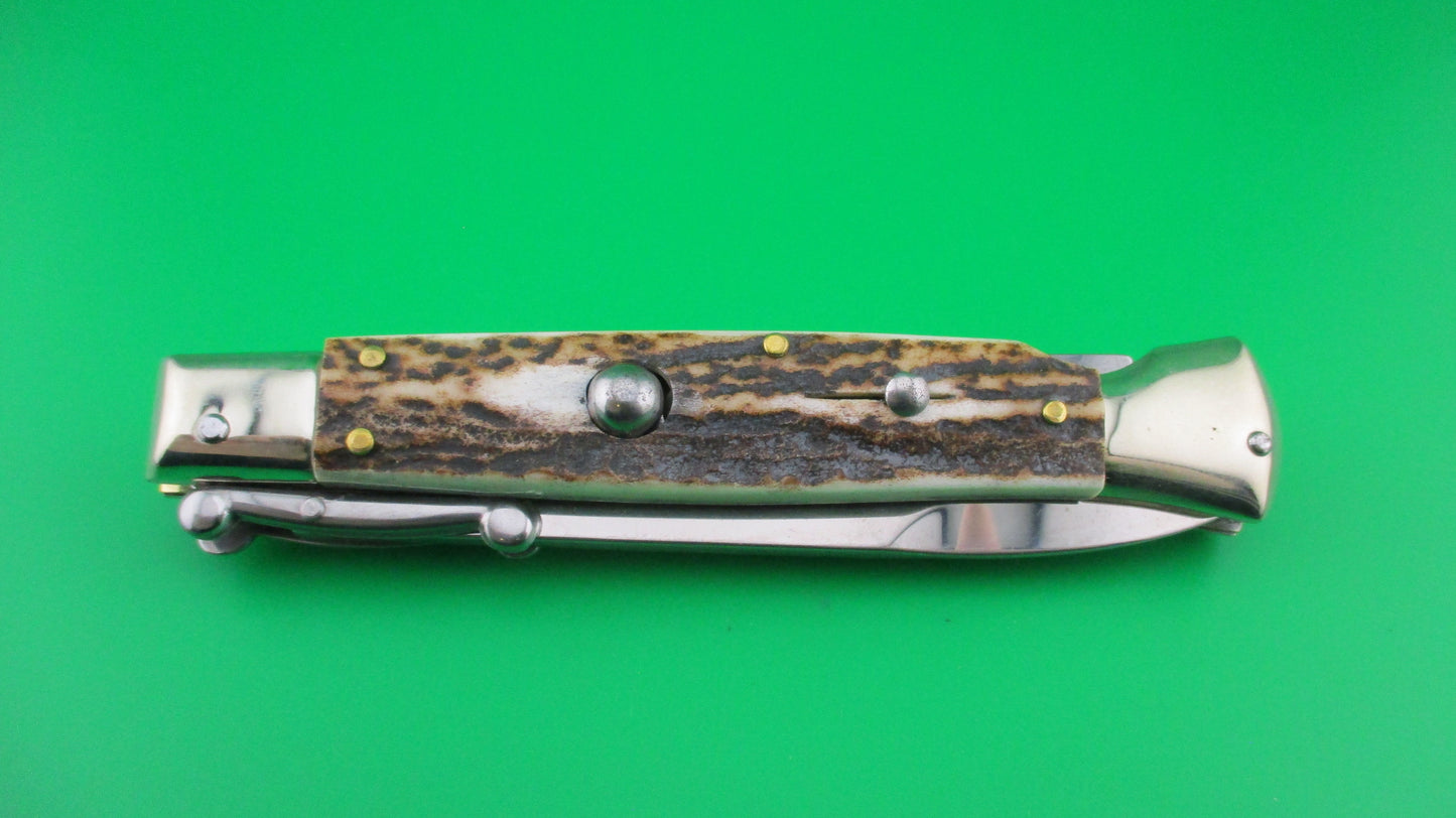 Z AGA CAMPOLIN 23cm Italian Swing Guard Stag Bayonet blade automatic knife