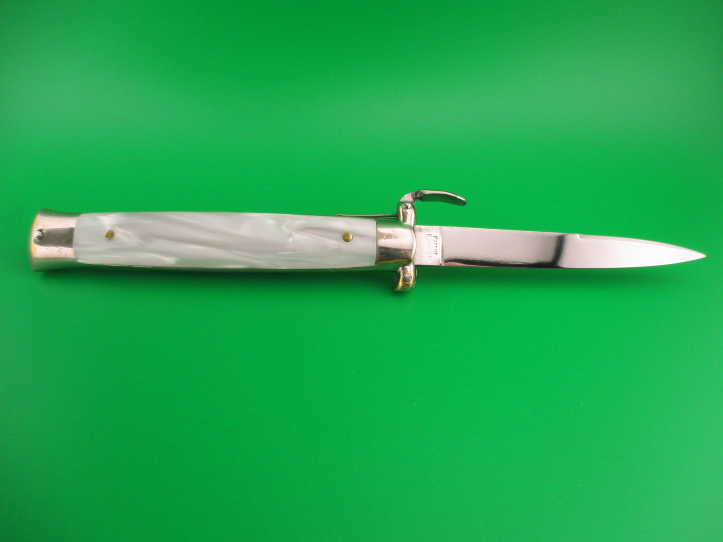 C JUL HERBERTZ 22cm 1960s Italian Trapdoor OTF Pearlex switchblade knife