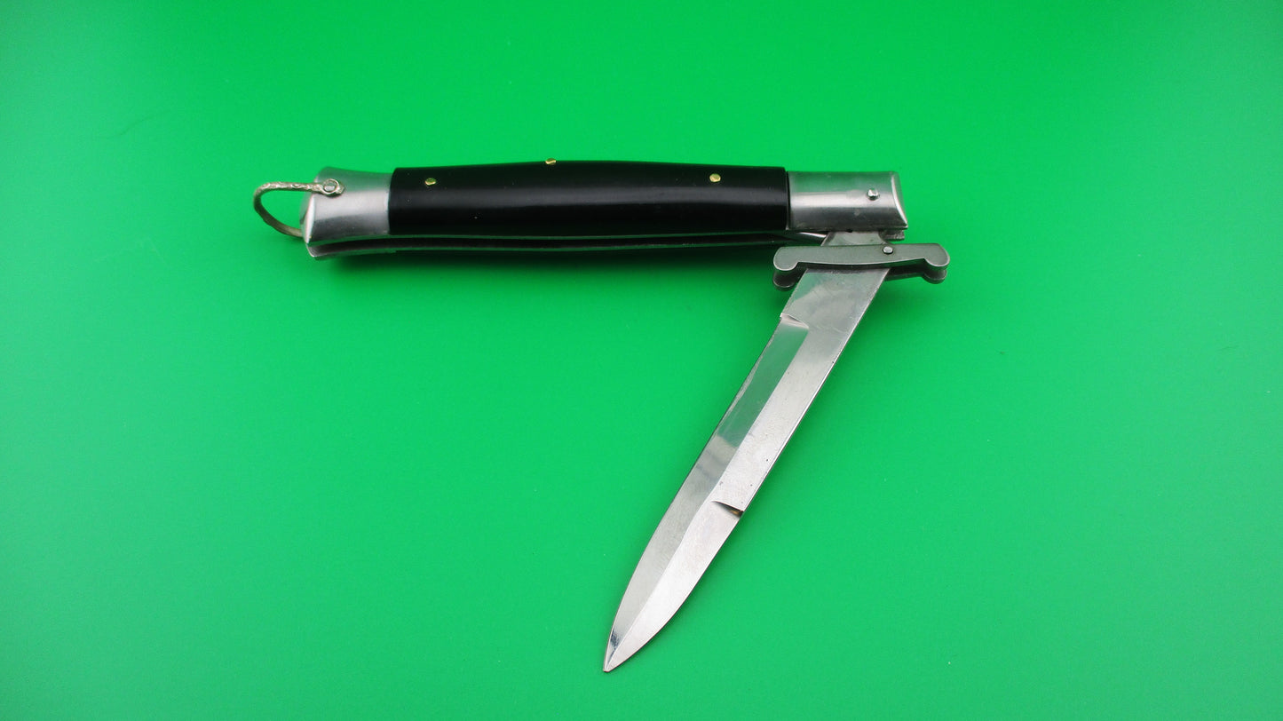 STAINLESS STEEL 22cm Rizzuto Estileto Milano Black automatic knife