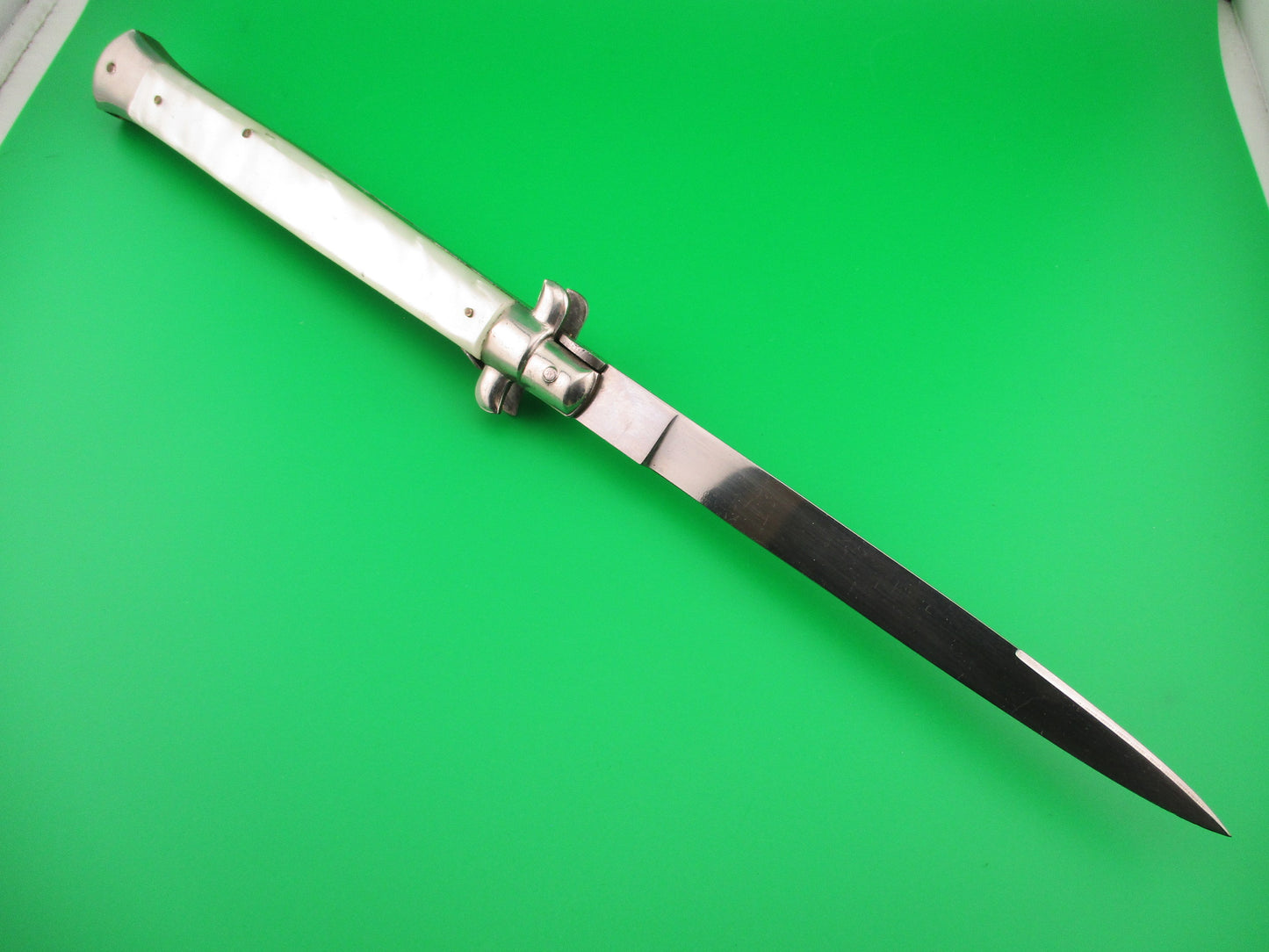 INOX 33cm Italian Transitional Stiletto Pearlex vintage automatic knife