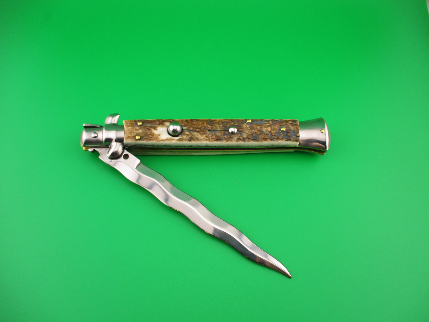 STILETTO ITALY 28cm Italian Stiletto KRIS Stag automatic knife