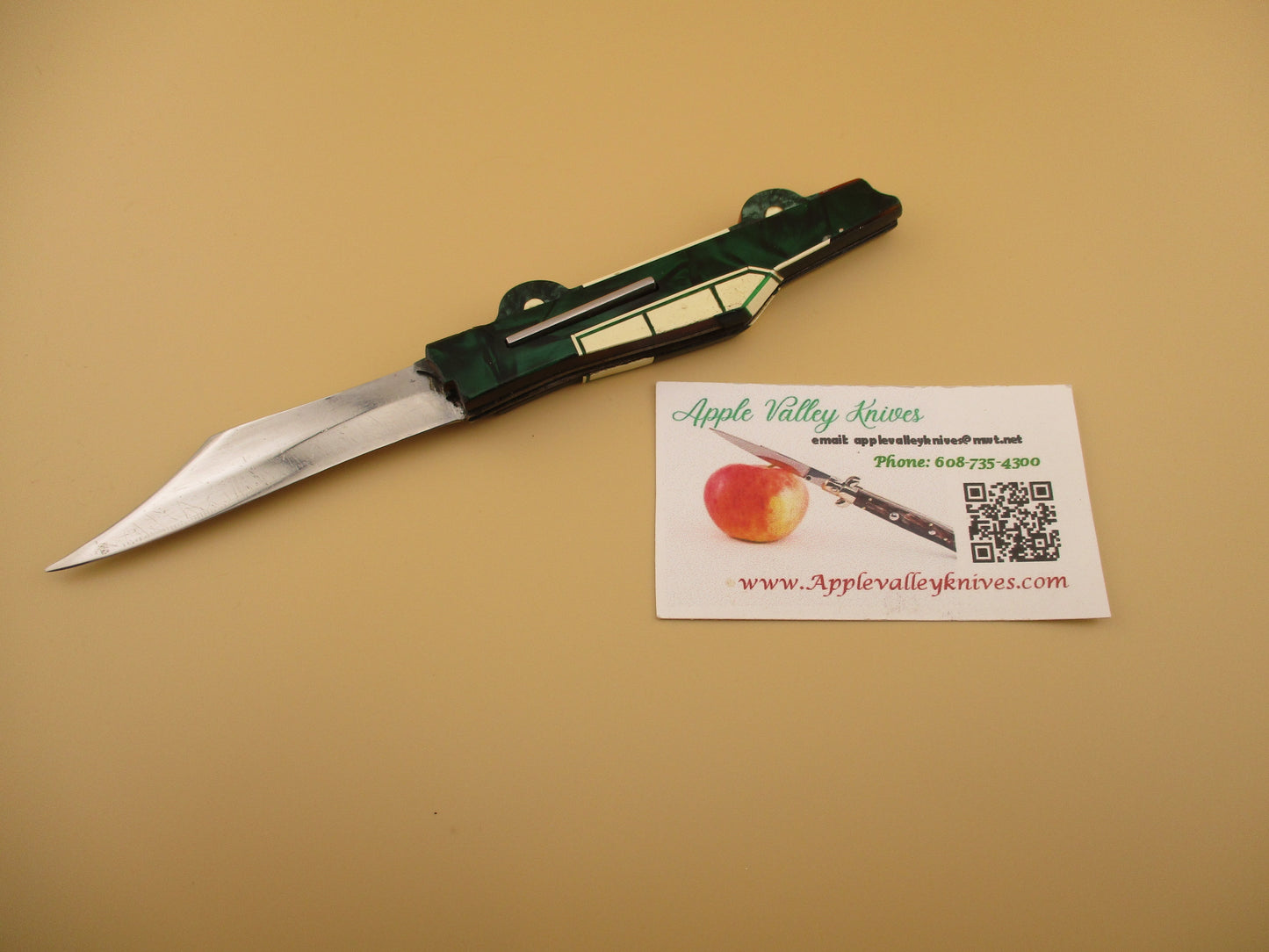 Vintage 11cm Russian Automobile Switchblade Green Car automatic Knife