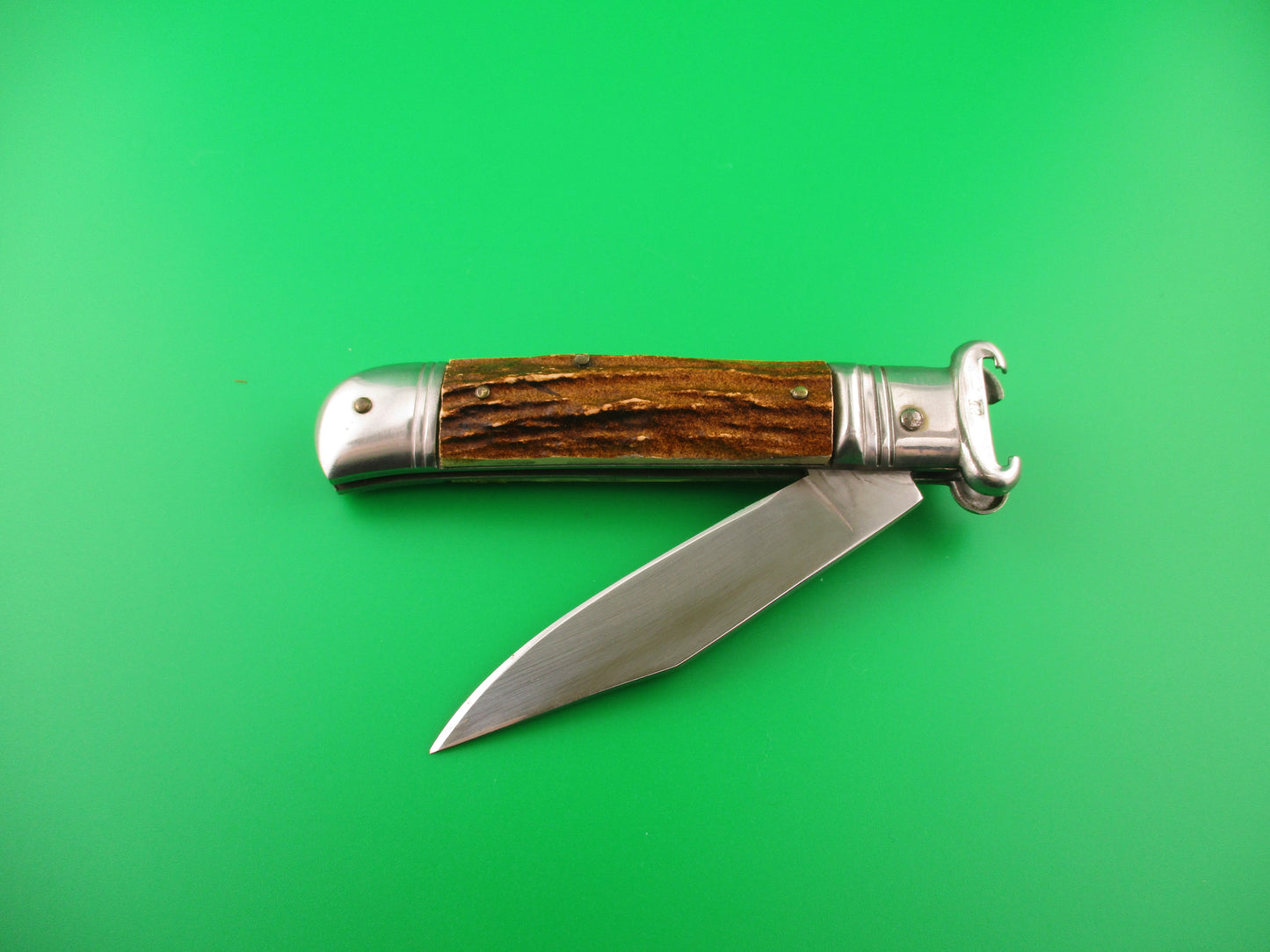 Rostfrei 20cm Italian Shell Puller Stag Lever Johnny Cade style switchblade