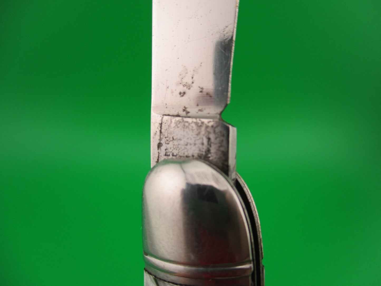 Hammer Brand Imperial Serpentine Jack Silver pearl Yellow streaks switchblade knife