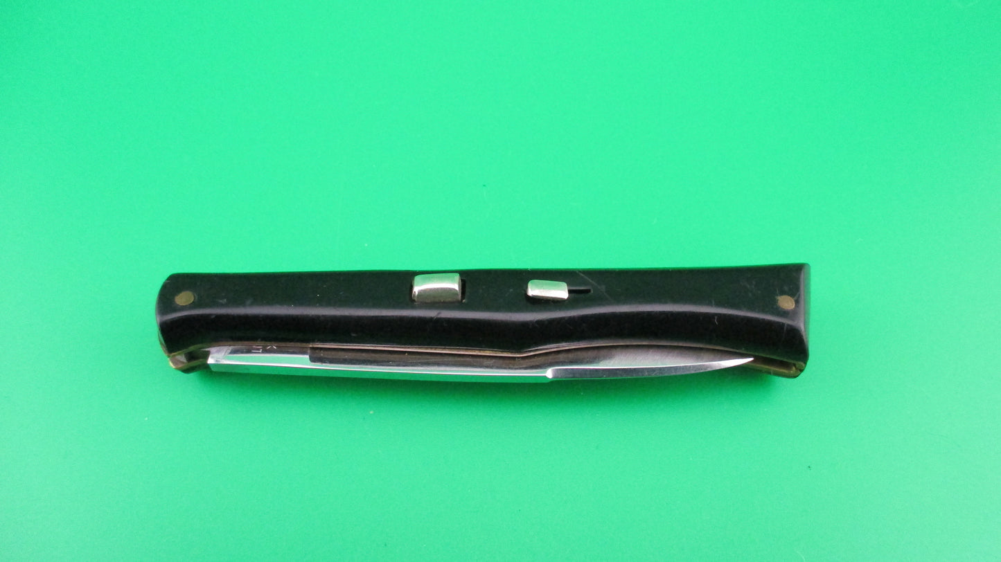 INOX PATENT 18cm Italian Ackermannchen style black automatic knife