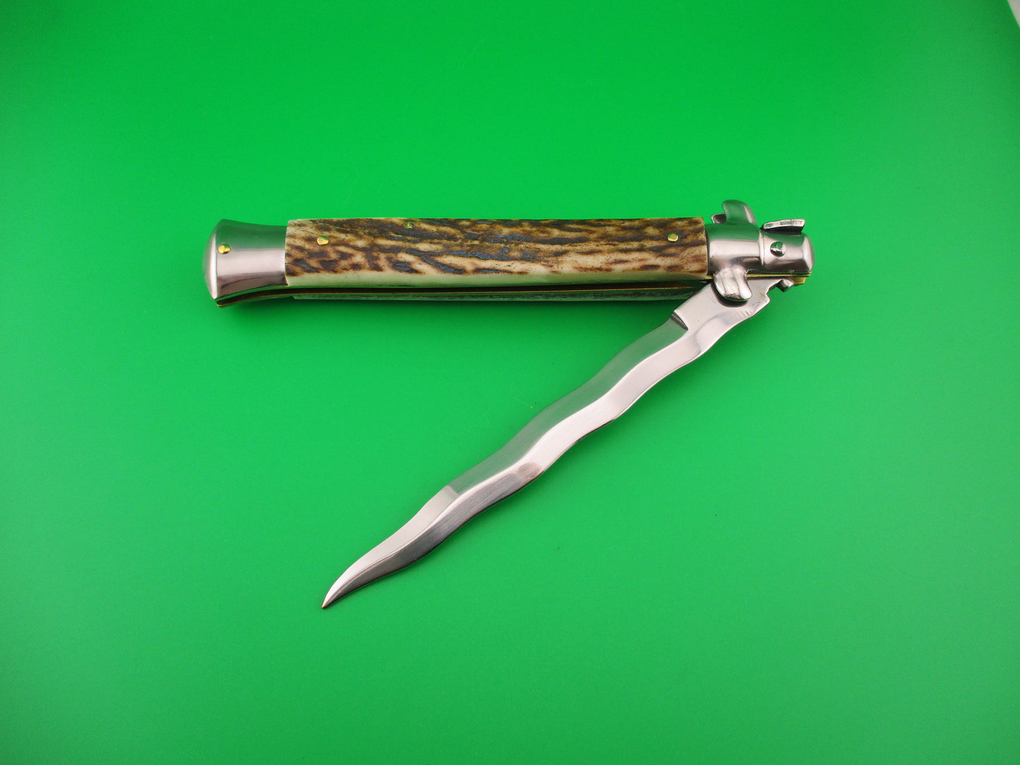 STILETTO ITALY 28cm Italian Stiletto KRIS Stag automatic knife