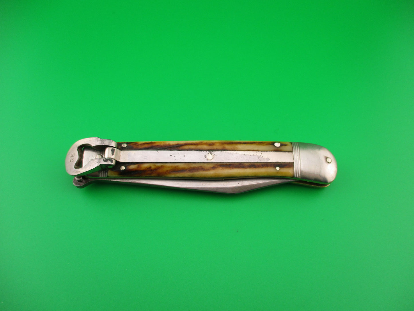 UNION CUT CO OLEAN NY USA Antique Teardrop Lever Henckels automatic knife