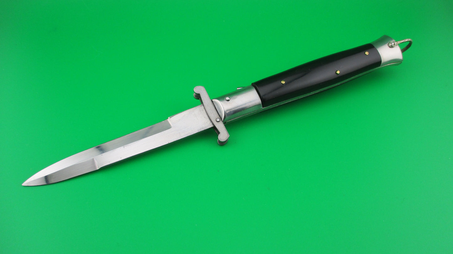 STAINLESS STEEL 22cm Rizzuto Estileto Milano Black automatic knife