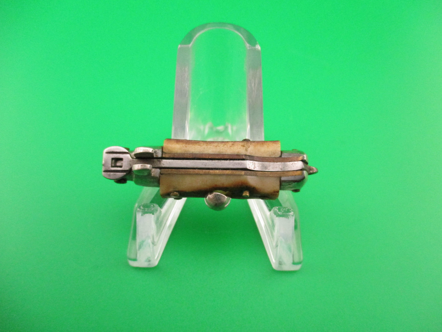 INOX 7cm Italian Mini Picklock Stag 4 pin vintage automatic knife