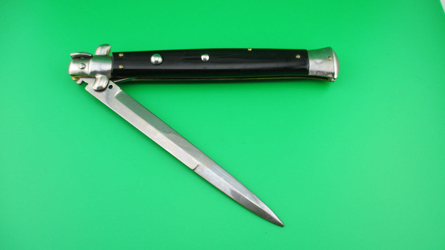 z INOX ITALY STAINLESS 33cm Italian Bayonet blade Black Stiletto switchblade knife