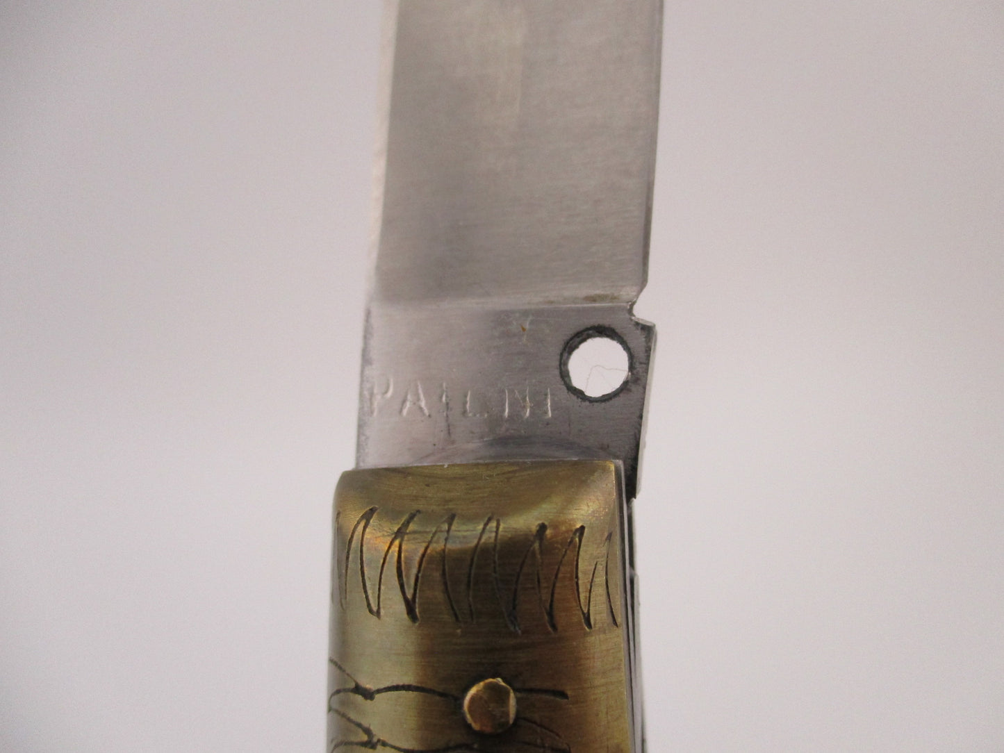 Jndiana PATENT 18cm Pattada Italian Birds head Horn brass switchblade knife