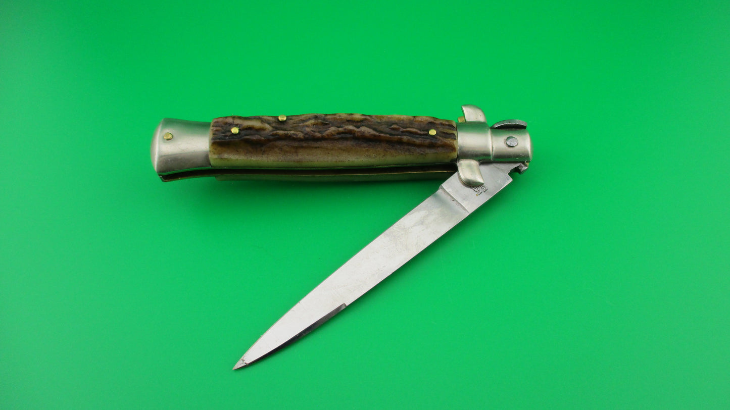 z C JUL HERBERTZ IMPORT 21cm Italian NOS Stag Transitional Swivel bolster switchblade