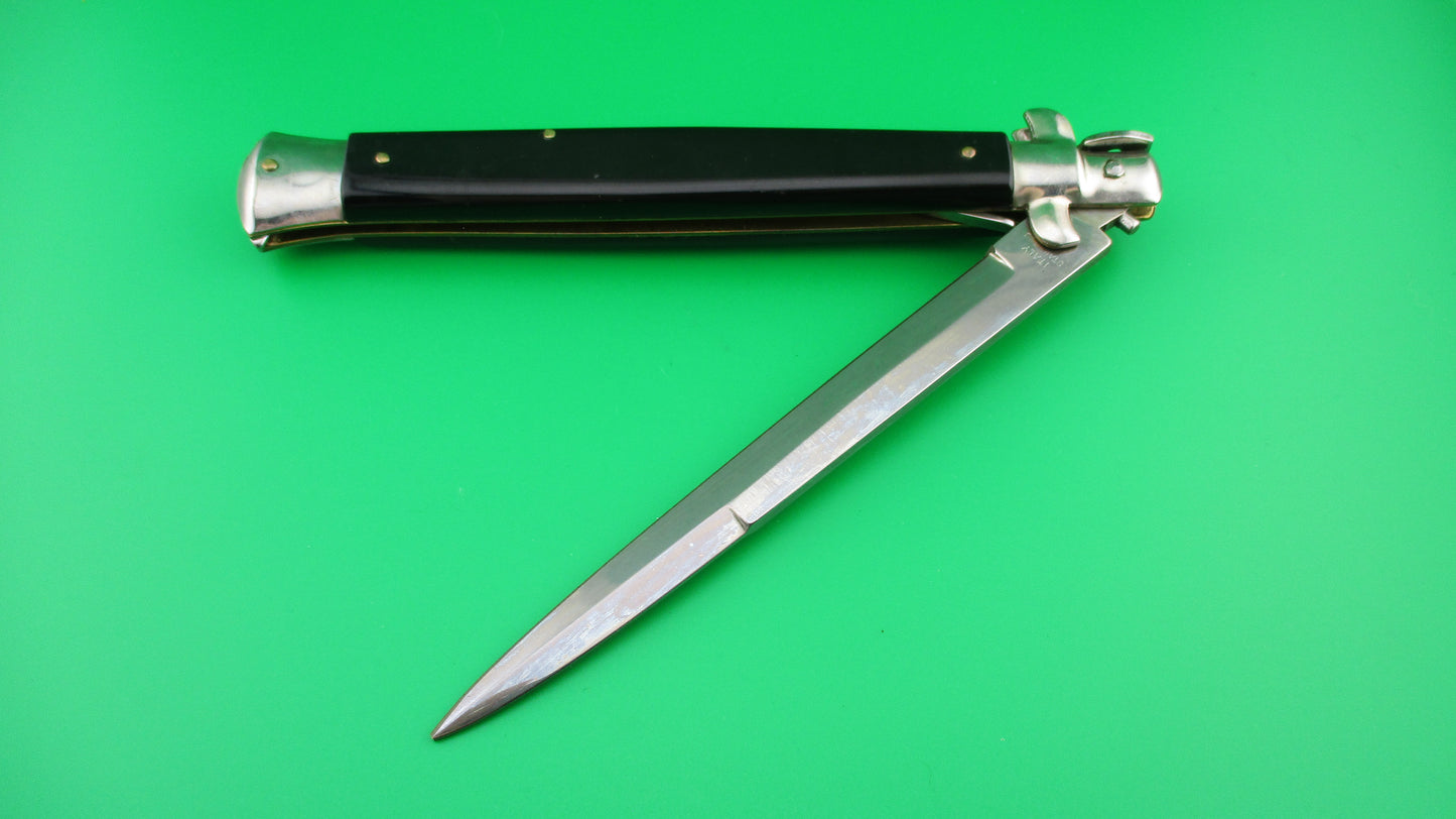 z INOX ITALY STAINLESS 33cm Italian Bayonet blade Black Stiletto switchblade knife