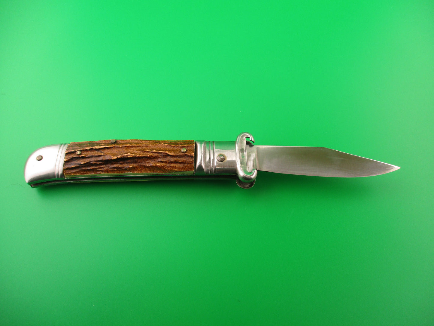 Rostfrei 20cm Italian Shell Puller Stag Lever Johnny Cade style switchblade