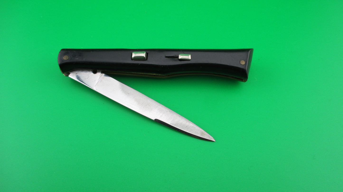 INOX PATENT 18cm Italian Ackermannchen style black automatic knife
