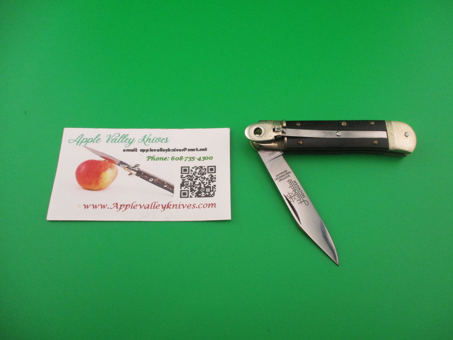 Hubertus Liliput 8cm German Lever Micarta vintage automatic knife