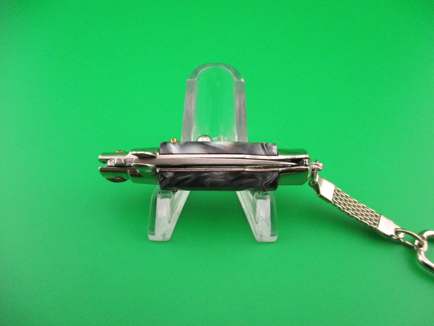 INOX ITALY 10cm Italian Stiletto picklock keychain automatic knife