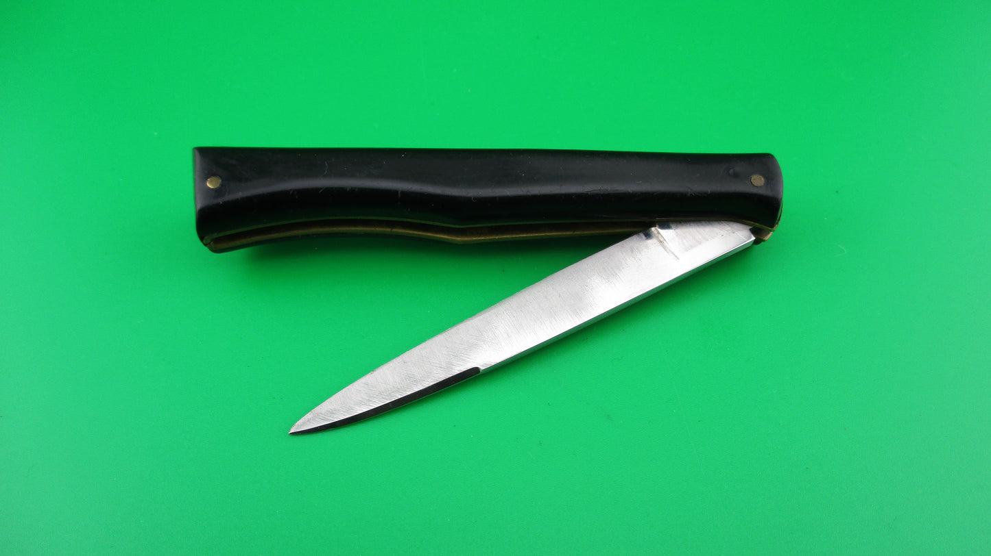 INOX PATENT 18cm Italian Ackermannchen style black automatic knife