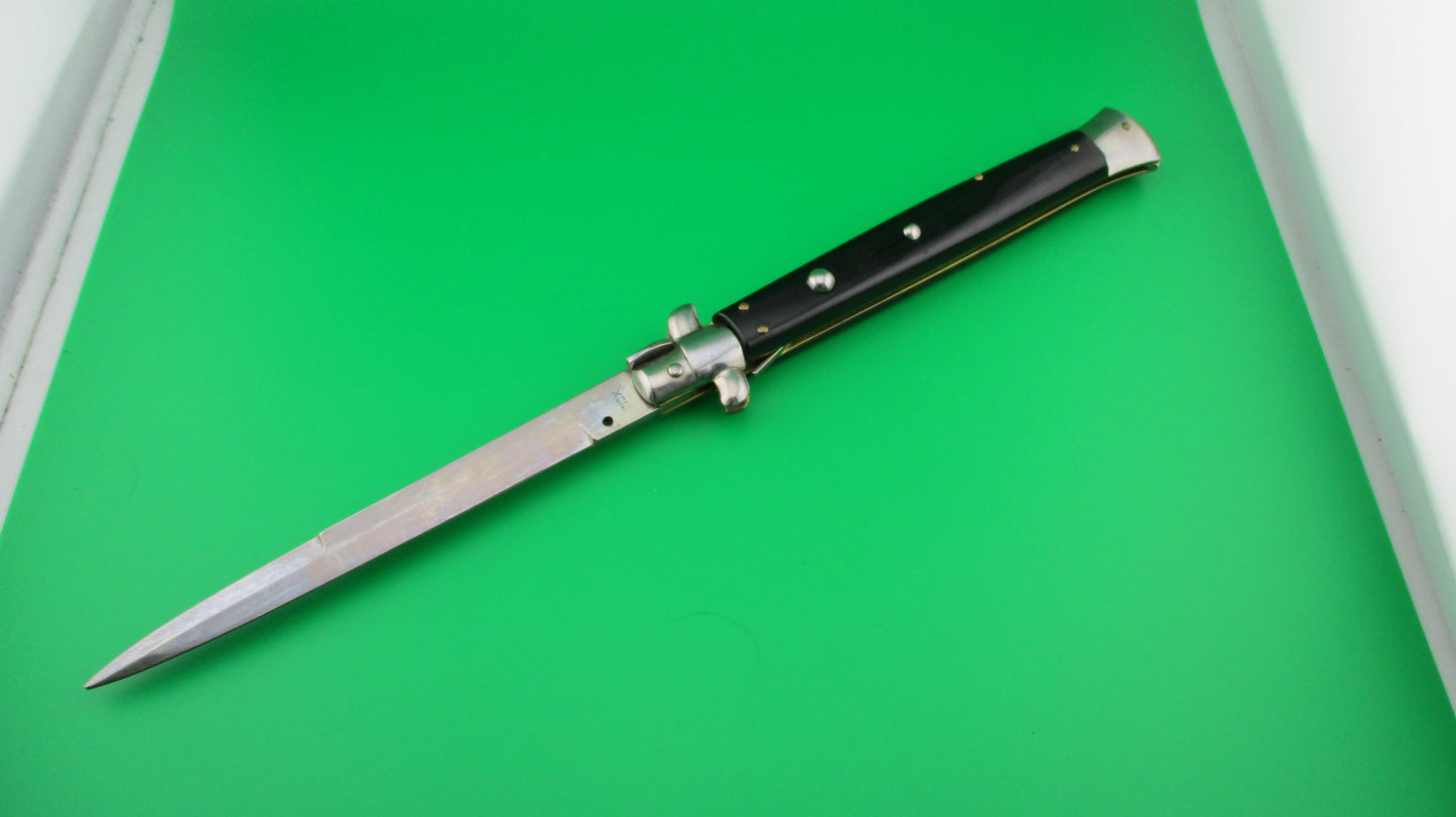 z INOX ITALY STAINLESS 33cm Italian Bayonet blade Black Stiletto switchblade knife