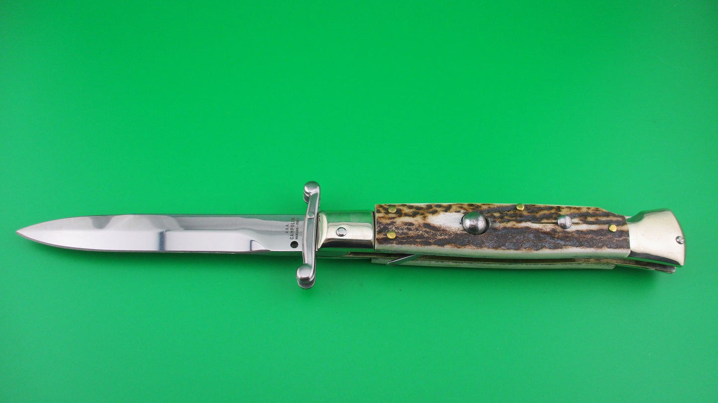 Z AGA CAMPOLIN 23cm Italian Swing Guard Stag Bayonet blade automatic knife