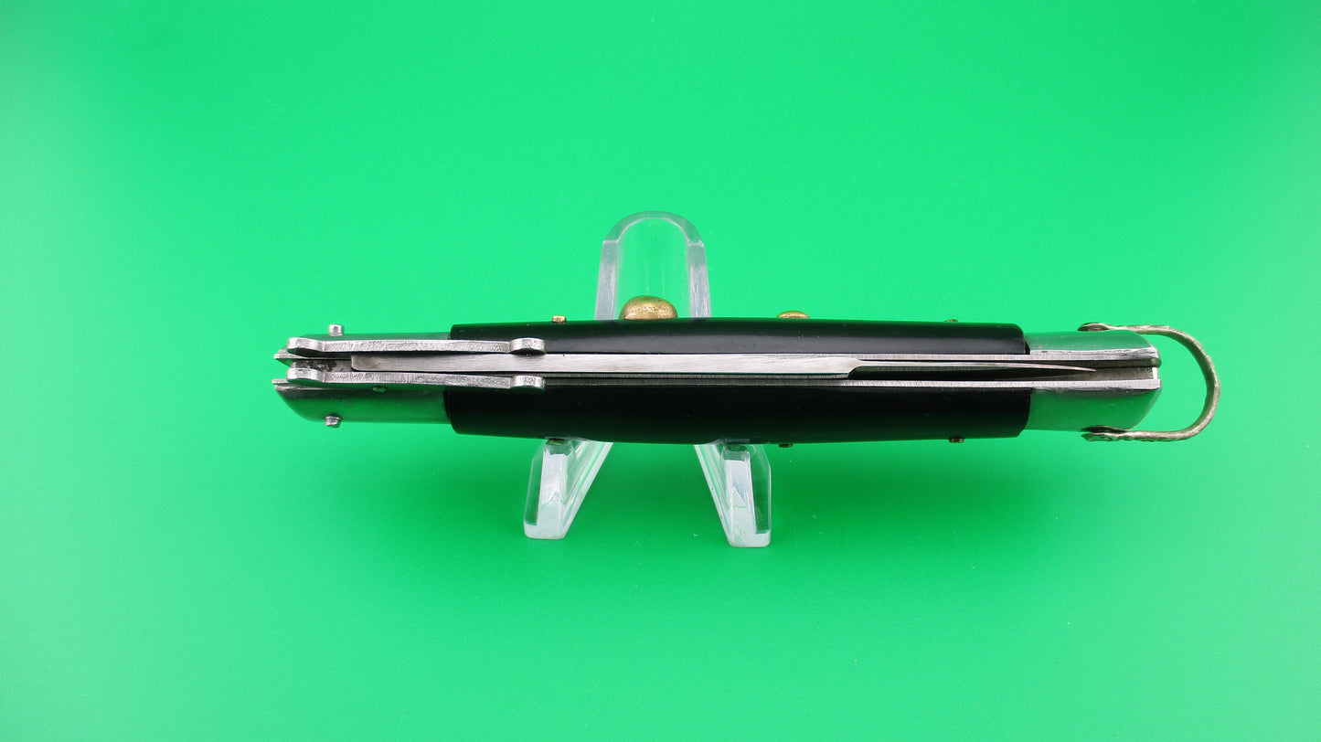STAINLESS STEEL 22cm Rizzuto Estileto Milano Black automatic knife