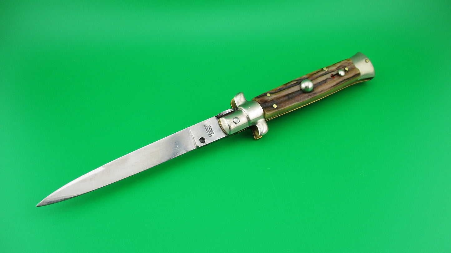 z C JUL HERBERTZ IMPORT 21cm Italian NOS Stag Transitional Swivel bolster switchblade