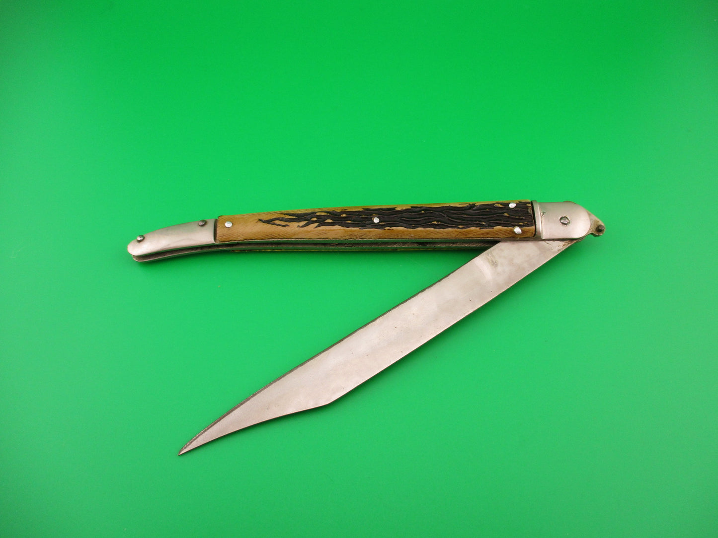 TOLEDO 30cm Spanish Toothpick Lever Faux Stag vintage automatic knife