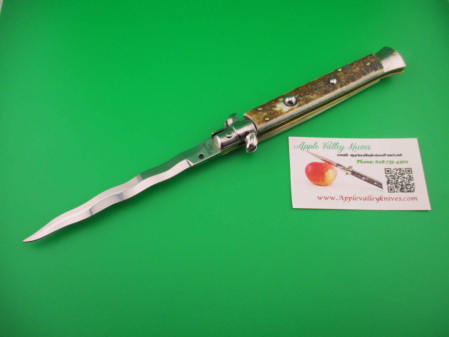 STILETTO ITALY 28cm Italian Stiletto KRIS Stag automatic knife