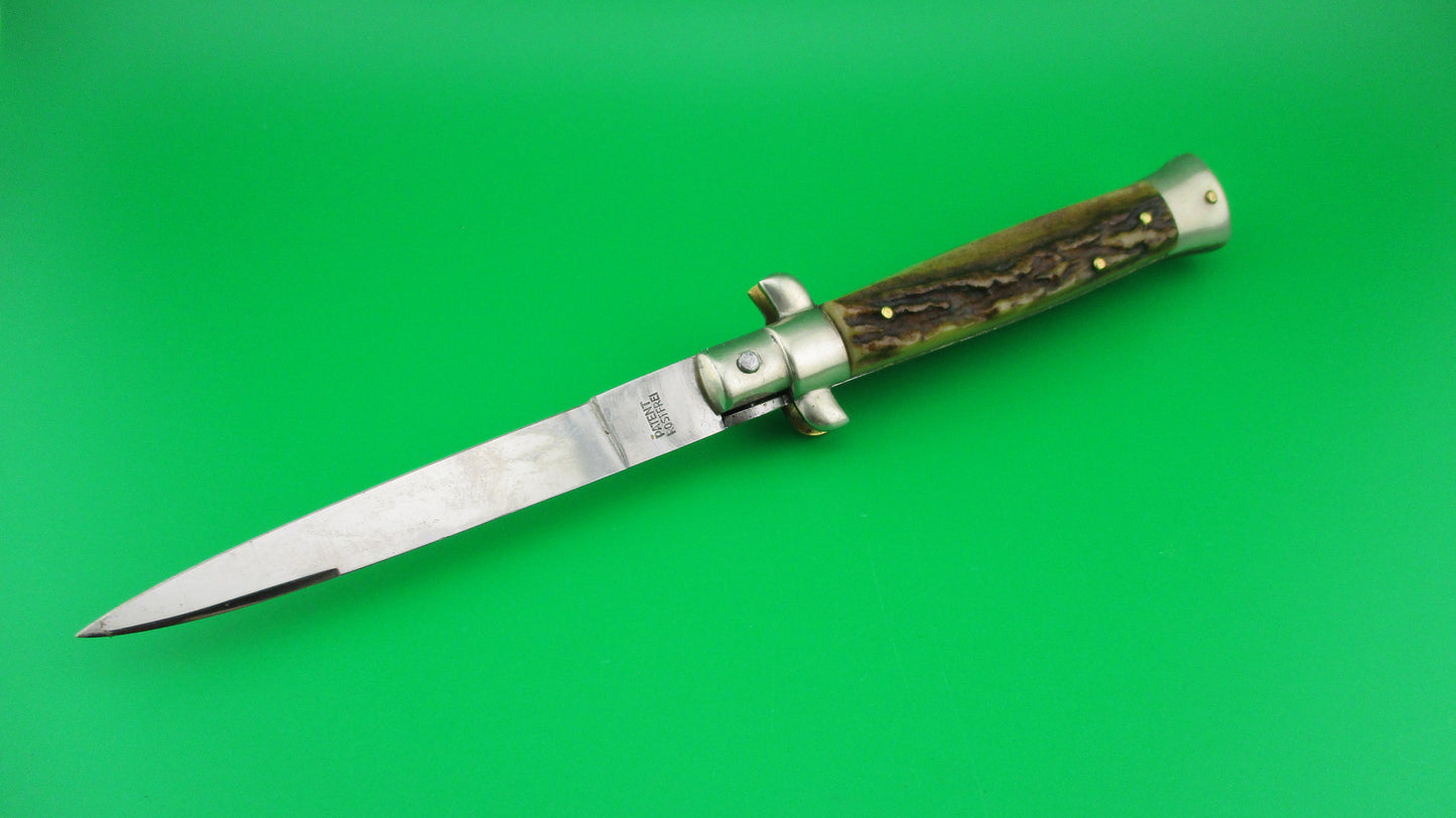 z C JUL HERBERTZ IMPORT 21cm Italian NOS Stag Transitional Swivel bolster switchblade