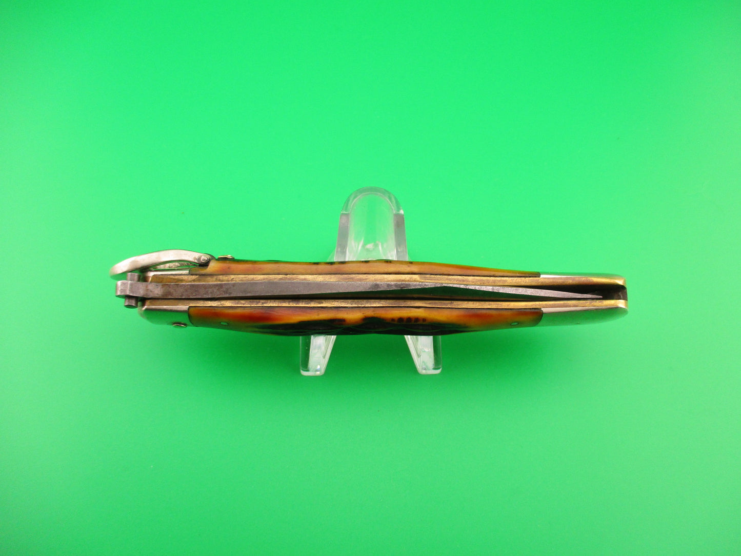 UNION CUT CO OLEAN NY USA Antique Teardrop Lever automatic knife nice
