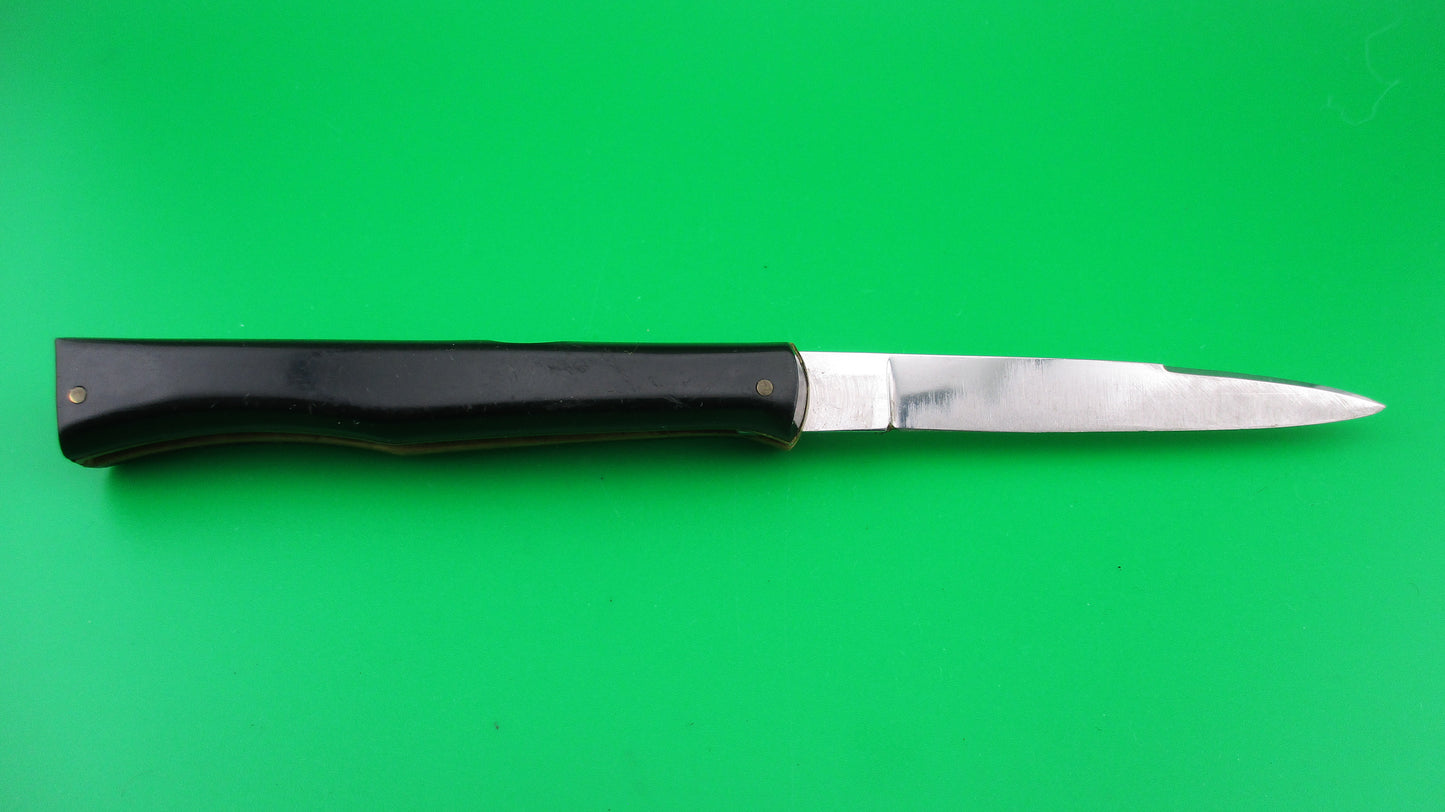 INOX PATENT 18cm Italian Ackermannchen style black automatic knife