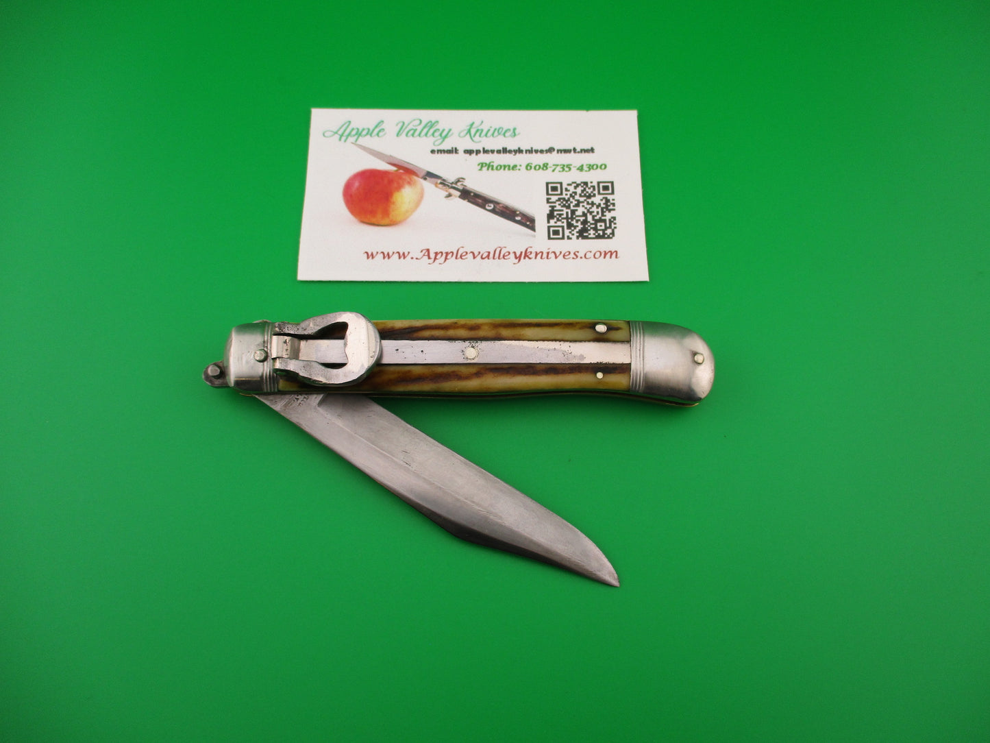 UNION CUT CO OLEAN NY USA Antique Teardrop Lever Henckels automatic knife