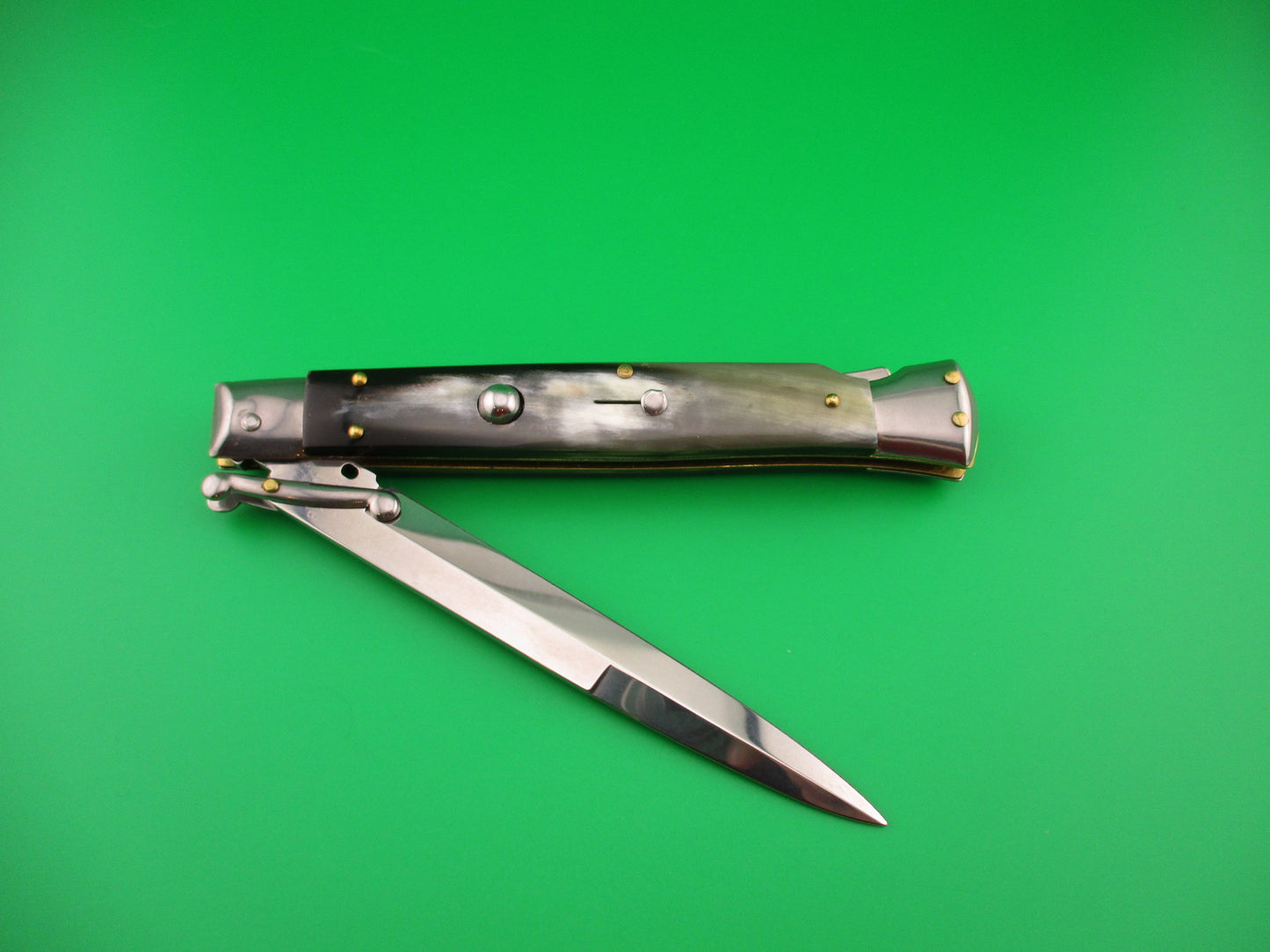 FRANK B ITALY 28cm Italian Swing Guard Brazilian horn automatic knife