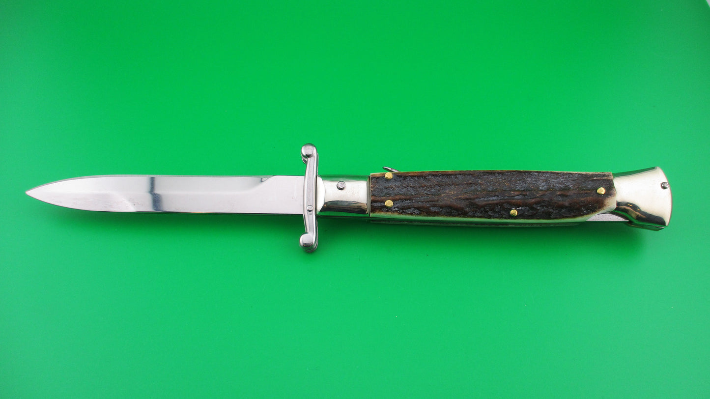 Z AGA CAMPOLIN 23cm Italian Swing Guard Stag Bayonet blade automatic knife