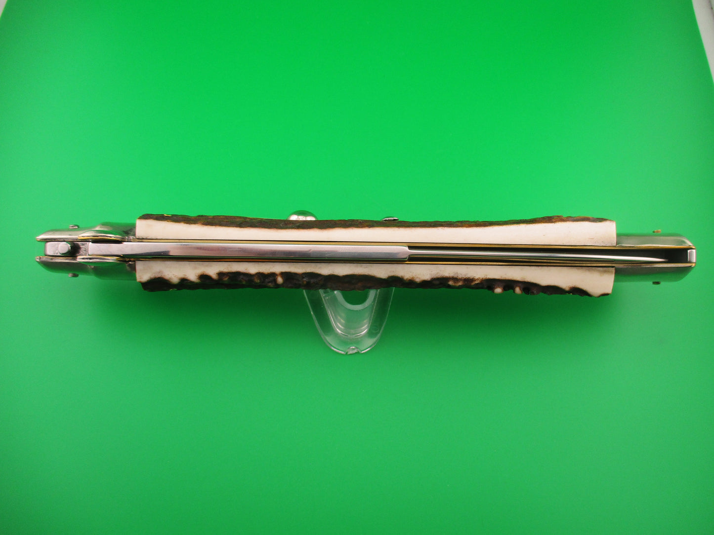 AGA CAMPOLIN ITALY 45cm Italian Picklock Stag stiletto 18 inch automatic knife