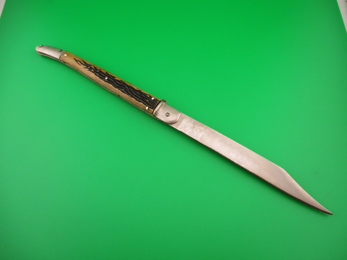 TOLEDO 30cm Spanish Toothpick Lever Faux Stag vintage automatic knife