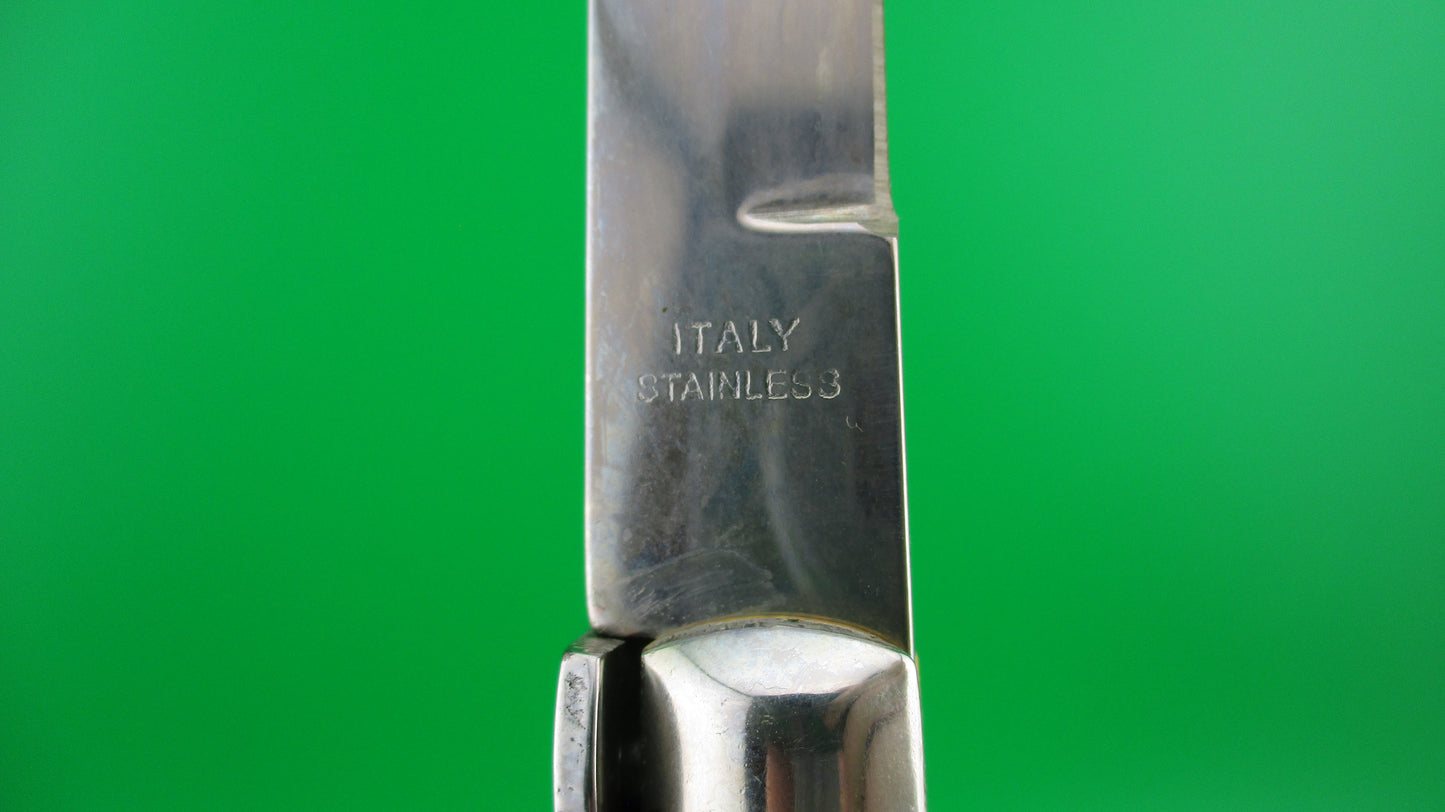z INOX ITALY STAINLESS 33cm Italian Bayonet blade Black Stiletto switchblade knife
