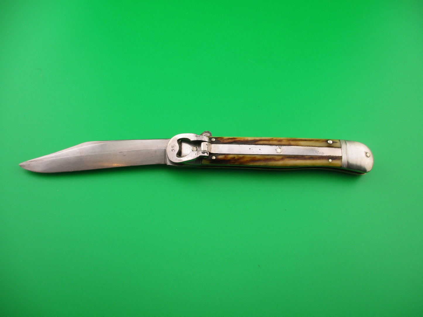 UNION CUT CO OLEAN NY USA Antique Teardrop Lever Henckels automatic knife