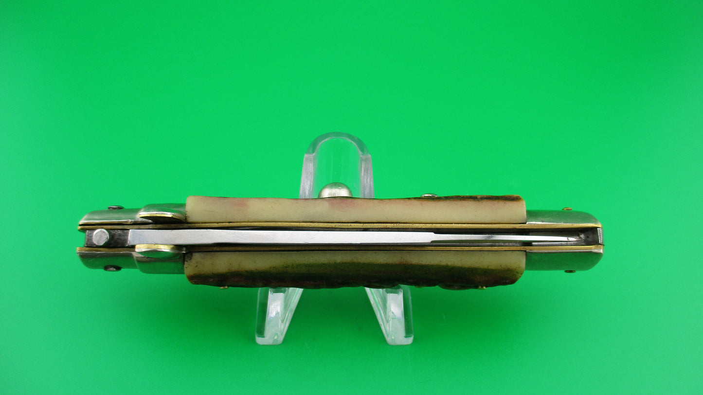 z C JUL HERBERTZ IMPORT 21cm Italian NOS Stag Transitional Swivel bolster switchblade