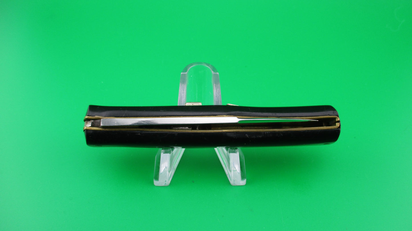 INOX PATENT 18cm Italian Ackermannchen style black automatic knife